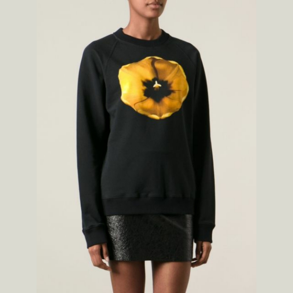 Christopher Kane Yellow Tulip Print Sweatshirt